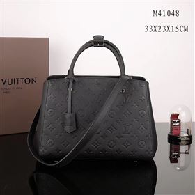 Replica LV Louis Vuitton Montaigne Real Leather Handbag M41048 Monogram Bag Black [LV1097] 39900 : Purse Valley,Designer Replica Handbags,Premium Replica Handbags at PurseValley