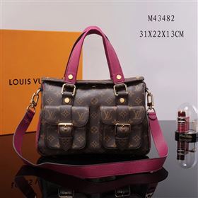 Replica LV Louis Vuitton Monogram Manhattan Handbag M43482 Bag Maroon [LV1094] 34900 : Purse Valley,Designer Replica Handbags,Premium Replica Handbags at PurseValley
