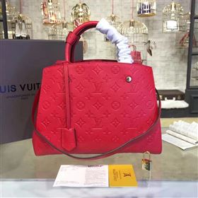 Replica LV Louis Vuitton Montaigne Handbag Monogram Real Leather Tote Bag Red M41194 6784 [LV1459] 39900 : Purse Valley,Designer Replica Handbags,Premium Replica Handbags at PurseValley