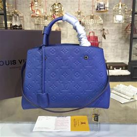 Replica LV Louis Vuitton Montaigne Handbag Monogram Real Leather Tote Bag Blue M41048 6789 [LV1464] 39900 : Purse Valley,Designer Replica Handbags,Premium Replica Handbags at PurseValley