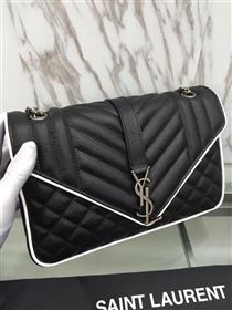Replica YSL new medium flap black shoulder bag 4786 [YSL85a] 22500 : Purse Valley,Designer Replica Handbags,Premium Replica Handbags at PurseValley
