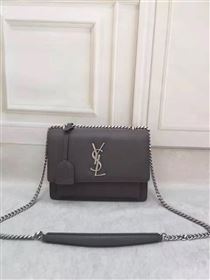 Replica YSL smooth gray shoulder sunset bag 4802 [YSL101a] 22500 : Purse Valley,Designer Replica Handbags,Premium Replica Handbags at PurseValley