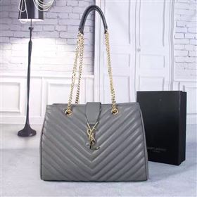Replica YSL large gray leather monogram shoulder bag 4777 [YSL76a] 22500 : Purse Valley,Designer Replica Handbags,Premium Replica Handbags at PurseValley