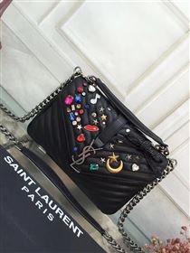 Replica YSL black new small shoulder College bag 4706 [YSL4a] 24000 : Purse Valley,Designer Replica Handbags,Premium Replica Handbags at PurseValley