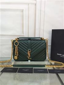 Replica YSL small green leather shoulder College bag 4713 [YSL11a] 22500 : Purse Valley,Designer Replica Handbags,Premium Replica Handbags at PurseValley