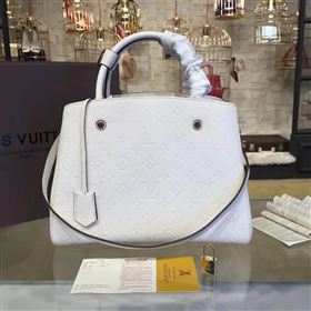 Replica LV Louis Vuitton Montaigne Handbag Monogram Real Leather Tote Bag White M44061 6790 [LV1465] 39900 : Purse Valley,Designer Replica Handbags,Premium Replica Handbags at PurseValley