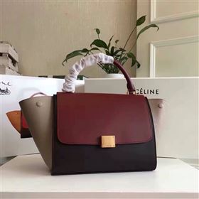 Replica Celine tri colors Trapeze wine black bag 4488 [celine21a] 50500 : Purse Valley,Designer Replica Handbags,Premium Replica Handbags at PurseValley
