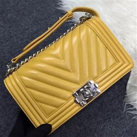 Replica Chanel A92058 lambskin medium le boy handbag yellow bag 5699 [chanel108a] 29500 : Purse Valley,Designer Replica Handbags,Premium Replica Handbags at PurseValley
