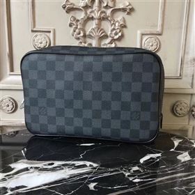 Replica LV Men Louis Vuitton Toilet Pouch GM Handbag Damier Canvas Zipper Bag Gray N47521 6826 [LV1501] 14900 : Purse Valley,Designer Replica Handbags,Premium Replica Handbags at PurseValley
