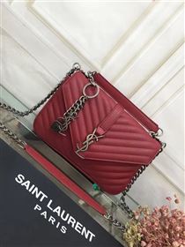 Replica YSL small College shoulder leather wine bag 4721 [YSL19a] 22500 : Purse Valley,Designer Replica Handbags,Premium Replica Handbags at PurseValley