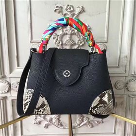 Replica Louis Vuitton LV Capucines PM Handbag Black with python Leather Bag N94410 6962 [LV1637] 49900 : Purse Valley,Designer Replica Handbags,Premium Replica Handbags at PurseValley