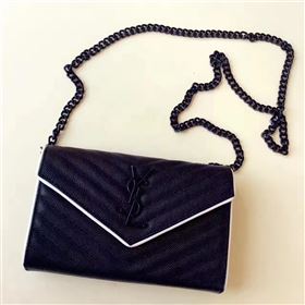 Replica YSL chain shoulder flap clutch black bag 4837 [YSL136a] 22500 : Purse Valley,Designer Replica Handbags,Premium Replica Handbags at PurseValley