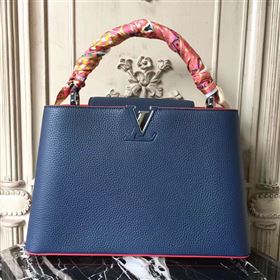 Replica LV Louis Vuitton Capucines MM Bag Real Leather Tote Handbag M41813 Blue 6845 [LV1520] 49900 : Purse Valley,Designer Replica Handbags,Premium Replica Handbags at PurseValley
