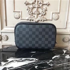 Replica LV Men Louis Vuitton Toilet Pouch PM Handbag Damier Canvas Zipper Bag Gray N47522 6825 [LV1500] 13900 : Purse Valley,Designer Replica Handbags,Premium Replica Handbags at PurseValley