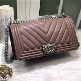 Replica Chanel A67086 lambskin V le boy handbag coffee bag 5967 [chanel377a] 31000 : Purse Valley,Designer Replica Handbags,Premium Replica Handbags at PurseValley