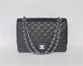 Replica Chanel 58601 maxi large leather classic handbag black bag 5671 [chanel59a] 20500 : Purse Valley,Designer Replica Handbags,Premium Replica Handbags at PurseValley