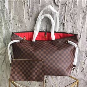Replica LV Louis Vuitton Neverfull GM Handbag 40cm Damier Cabas Bag N41357 Coffee 6866 [LV1541] 25900 : Purse Valley,Designer Replica Handbags,Premium Replica Handbags at PurseValley