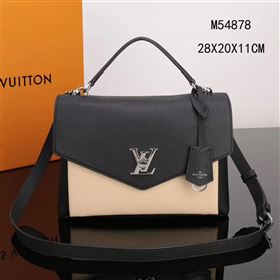 Replica LV Louis Vuitton My Lockme Handbag M54878 Real Leather Bag Black&Beige [LV1081] 38900 : Purse Valley,Designer Replica Handbags,Premium Replica Handbags at PurseValley