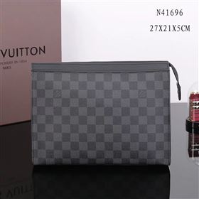 Replica LV Louis Vuitton Pochette Voyage Clutch Handbag N41696 Damier Graphite Bag [LV1005] 16900 : Purse Valley,Designer Replica Handbags,Premium Replica Handbags at PurseValley