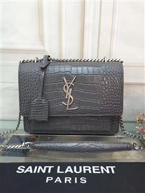 Replica YSL crocodile sunset gray shoulder bag 4798 [YSL97a] 22500 : Purse Valley,Designer Replica Handbags,Premium Replica Handbags at PurseValley