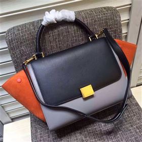 Replica Celine tri colors black orange Trapeze suede bag 4479 [celine12a] 50500 : Purse Valley,Designer Replica Handbags,Premium Replica Handbags at PurseValley