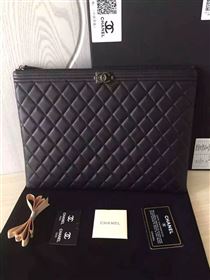 Replica Chanel A82254 lambskin large clutch handbag black bag 6036 [chanel446a] 22500 : Purse Valley,Designer Replica Handbags,Premium Replica Handbags at PurseValley