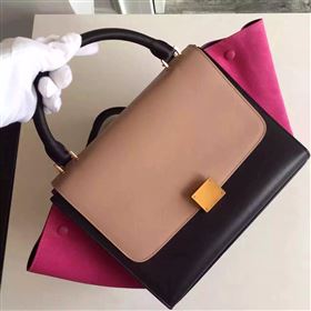 Replica Celine tri colors tan suede Trapeze rose bag 4504 [celine37a] 50500 : Purse Valley,Designer Replica Handbags,Premium Replica Handbags at PurseValley