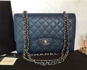 Replica Chanel A36097 caviar lambskin large classic flap handbag blue bag 5813 [chanel223a] 33000 : Purse Valley,Designer Replica Handbags,Premium Replica Handbags at PurseValley
