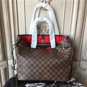 Replica LV Louis Vuitton Monogram Neverfull 32 MM Handbag N51105 Damier Bag Coffee 6626 [LV1301] 18900 : Purse Valley,Designer Replica Handbags,Premium Replica Handbags at PurseValley