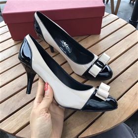 Replica Ferragamo heels paint white black v shoes 4252 [shoes334a] 18500 : Purse Valley,Designer Replica Handbags,Premium Replica Handbags at PurseValley
