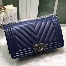 Replica Chanel A67086 lambskin V le boy handbag blue bag 5964 [chanel374a] 31000 : Purse Valley,Designer Replica Handbags,Premium Replica Handbags at PurseValley