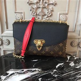Replica M43714 LV Louis Vuitton Monogram Saint Placide Chain Bag Real Leather Handbag Black 6704 [LV1379] 29900 : Purse Valley,Designer Replica Handbags,Premium Replica Handbags at PurseValley