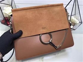 Replica Chloe Faye Shoulder Bag Suede Leather C33569 Brown [C33569 20170418] 35900 : Purse Valley,Designer Replica Handbags,Premium Replica Handbags at PurseValley