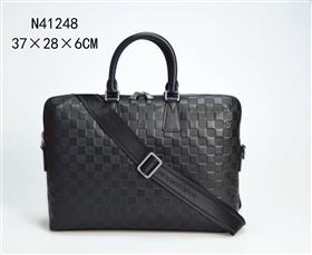 Replica Men LV Louis Vuitton Documents Briefcase Handbag N41248 Damier Leather Bag Black [LV1188] 38900 : Purse Valley,Designer Replica Handbags,Premium Replica Handbags at PurseValley