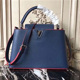 Replica LV Louis Vuitton Capucines PM Bag Real Leather Shoulder Handbag M42245 Blue 6844 [LV1519] 49900 : Purse Valley,Designer Replica Handbags,Premium Replica Handbags at PurseValley