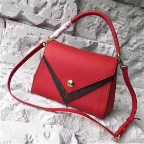 Replica M54624 LV Louis Vuitton Monogram Double V Handbag Real Leather Bag Red 6736 [LV1411] 39900 : Purse Valley,Designer Replica Handbags,Premium Replica Handbags at PurseValley