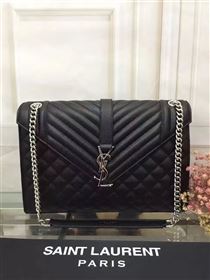 Replica YSL large black leather shoulder college bag 4794 [YSL93a] 22500 : Purse Valley,Designer Replica Handbags,Premium Replica Handbags at PurseValley