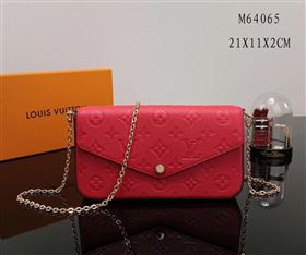 Replica LV Louis Vuitton M64065 Pochette Felicie Bag Real Leather Handbag Red [LV1115] 29900 : Purse Valley,Designer Replica Handbags,Premium Replica Handbags at PurseValley