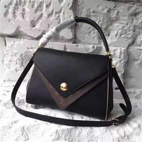 Replica M54439 LV Louis Vuitton Monogram Double V Handbag Real Leather Bag Black 6738 [LV1413] 39900 : Purse Valley,Designer Replica Handbags,Premium Replica Handbags at PurseValley