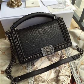 Replica Chanel A67086 python leather le boy handbag black bag 6057 [chanel467a] 50500 : Purse Valley,Designer Replica Handbags,Premium Replica Handbags at PurseValley
