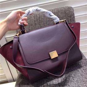 Replica Celine tri colors wine Trapeze suede bag 4512 [celine45a] 50500 : Purse Valley,Designer Replica Handbags,Premium Replica Handbags at PurseValley