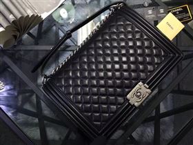 Replica Chanel A67088 lambskin large 28cm le black boy bag 6052 [chanel462a] 33000 : Purse Valley,Designer Replica Handbags,Premium Replica Handbags at PurseValley