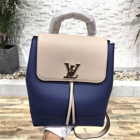 Replica replica Louis Vuitton LV Lockme Backpack Handbag Real Leather Bag M41815 Navy [LV1786] 39900 : Purse Valley,Designer Replica Handbags,Premium Replica Handbags at PurseValley