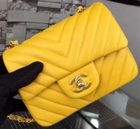 Replica Chanel Classic mini Flap Bag Chevron Sheepskin Leather A68748 Yellow [A68748 20150813] 22900 : Purse Valley,Designer Replica Handbags,Premium Replica Handbags at PurseValley