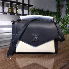 Replica M54878 LV Louis Vuitton My Lockme Bag Twist Real leather Handbag Black and White 6723 [LV1398] 38900 : Purse Valley,Designer Replica Handbags,Premium Replica Handbags at PurseValley