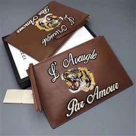 Replica Gucci large GG clutch coffee dark bag 6594 [GG348a] 18500 : Purse Valley,Designer Replica Handbags,Premium Replica Handbags at PurseValley