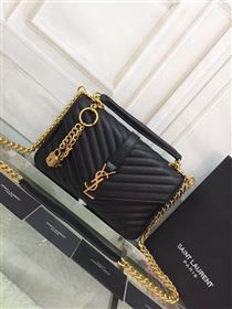 Replica YSL small black leather shoulder College bag 4712 [YSL10a] 22500 : Purse Valley,Designer Replica Handbags,Premium Replica Handbags at PurseValley