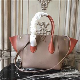 Replica M54841 LV Louis Vuitton Freedom Tote Bag Zipper Real leather Handbag Apricot 6730 [LV1405] 39900 : Purse Valley,Designer Replica Handbags,Premium Replica Handbags at PurseValley