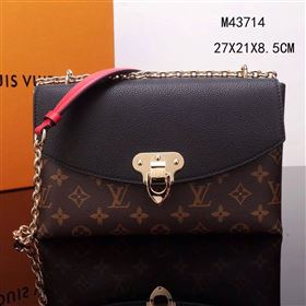 Replica LV Louis Vuitton M43714 Saint Placide Monogram Handbag Leather Bag Black [LV1012] 29900 : Purse Valley,Designer Replica Handbags,Premium Replica Handbags at PurseValley