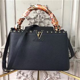 Replica Louis Vuitton LV Capucines PM Handbag Real Leather Shoulder Bag Black M54565 6959 [LV1634] 49900 : Purse Valley,Designer Replica Handbags,Premium Replica Handbags at PurseValley